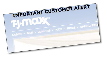 tj maxx customer alert